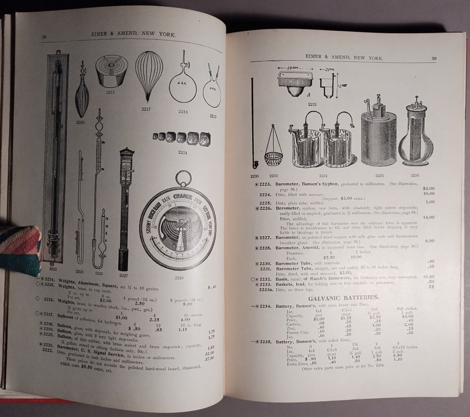1910 Eimer & Amend Chemical Assay Laboratory Apparatus Supplies Catalog S-12