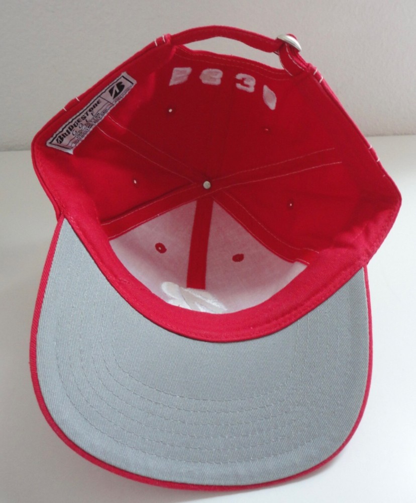 BRIDGESTONE GOLF Red Strapback Hat EUC
