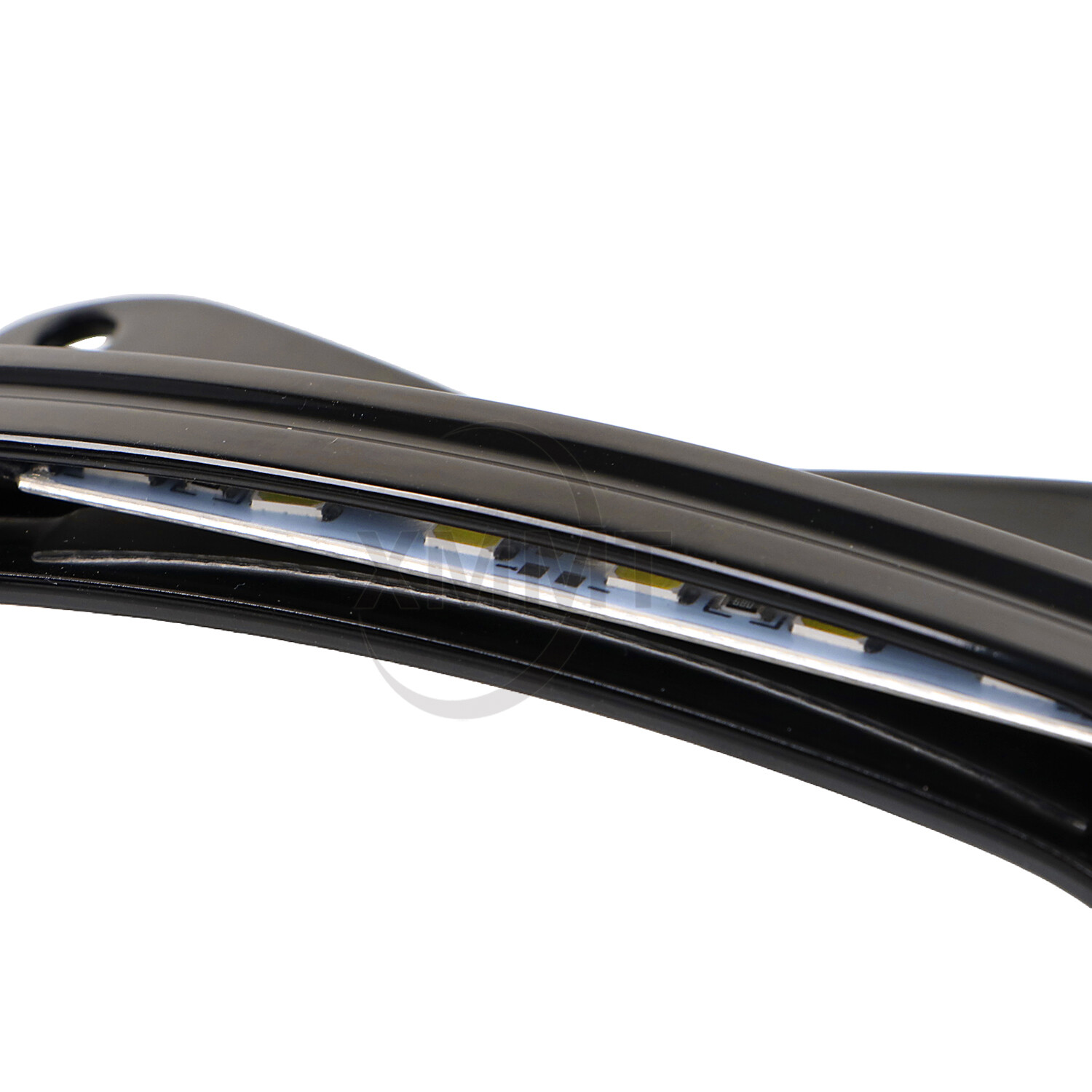 Black Curved License Plate Frame w/ LED Light For Harley Street Road Glide 10-23