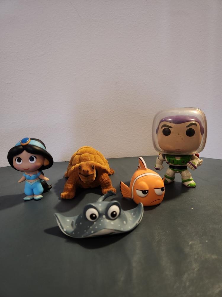 Disney Characters And Bobble Head Turtle