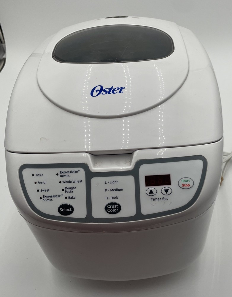 Oster Express Bake Bread Maker -  2Lb - Model 5838 White - Tested Works