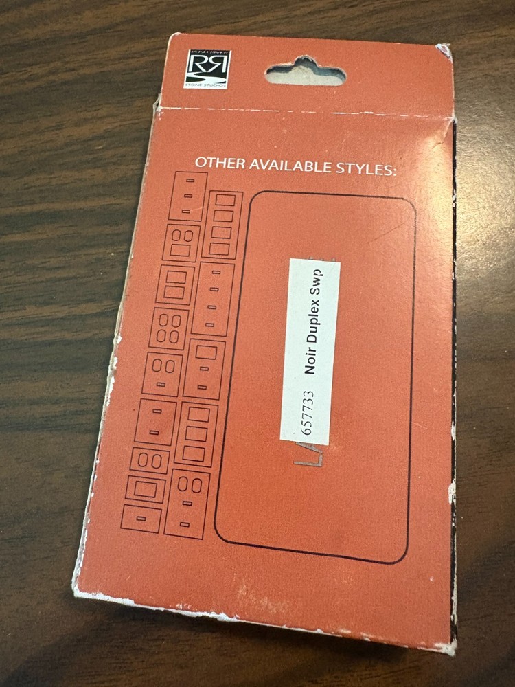 Stone Noir Duplex Black Stone Switchplate - NIB - 657733