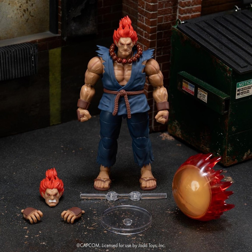 Akuma Jada Toys Street Fighter II Akuma 6-In Action Figure New USA Free Shipping