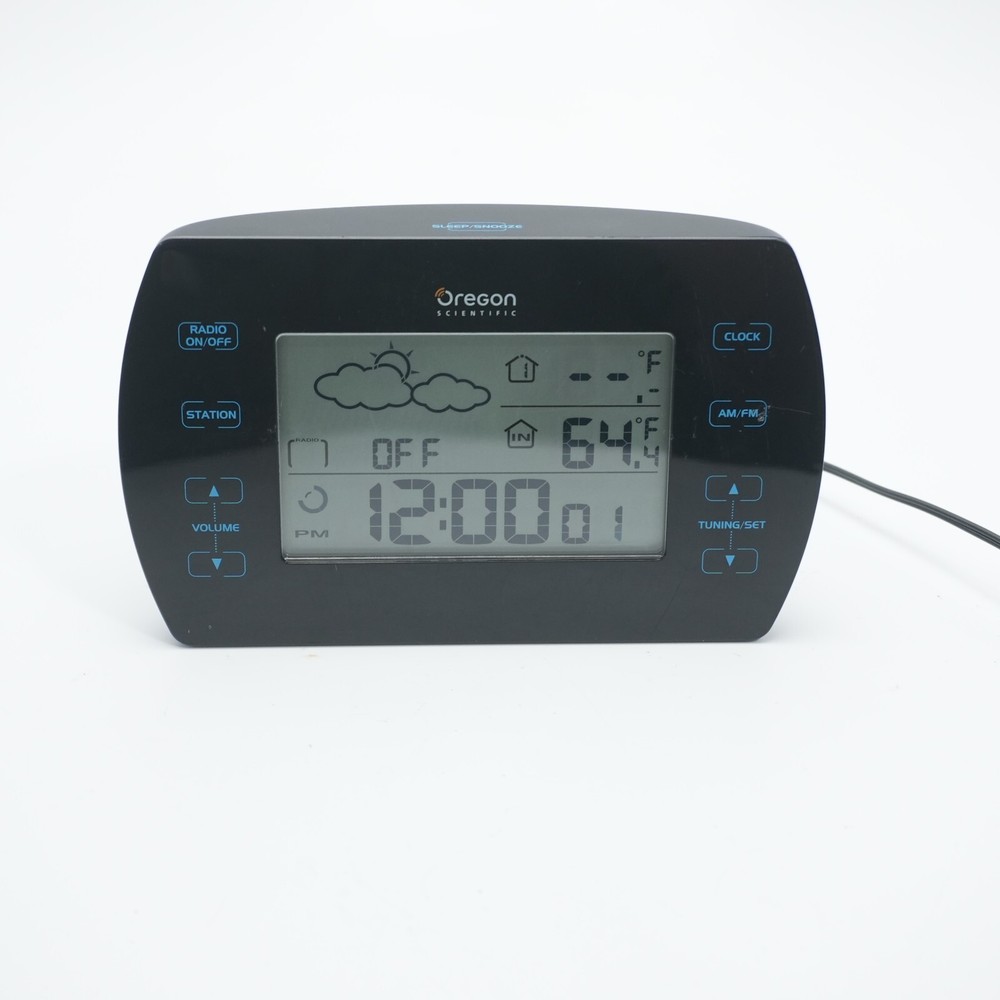 Oregon Scientific BARM699A Touch Control Atomic Weather Clock NO Sensor