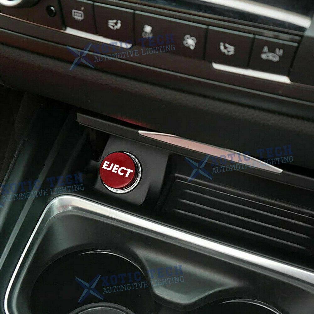 Universal Interior Aluminum Alloy Eject Button Cigarette Lighter Switch Decor