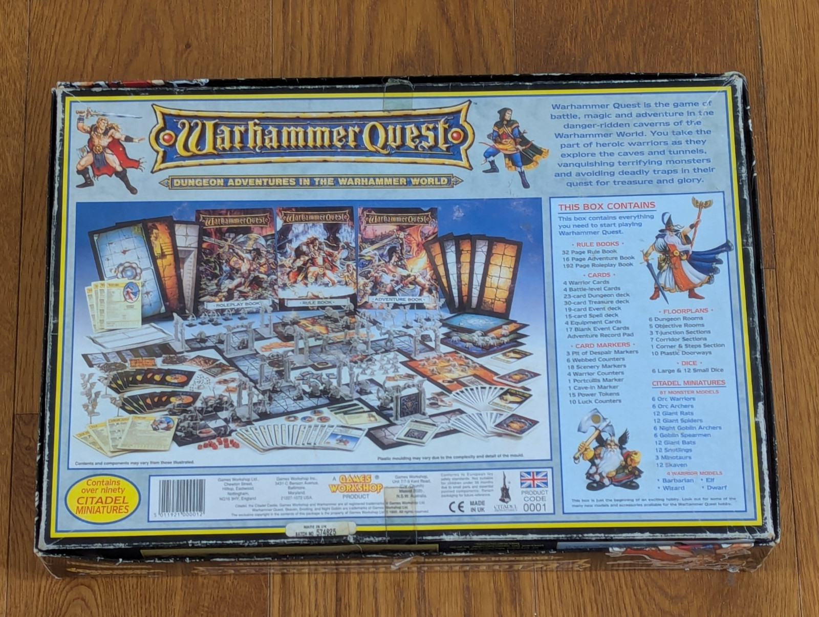 Warhammer Quest Box 1995 Near Complete, Plus Chaos Warrior Character pack