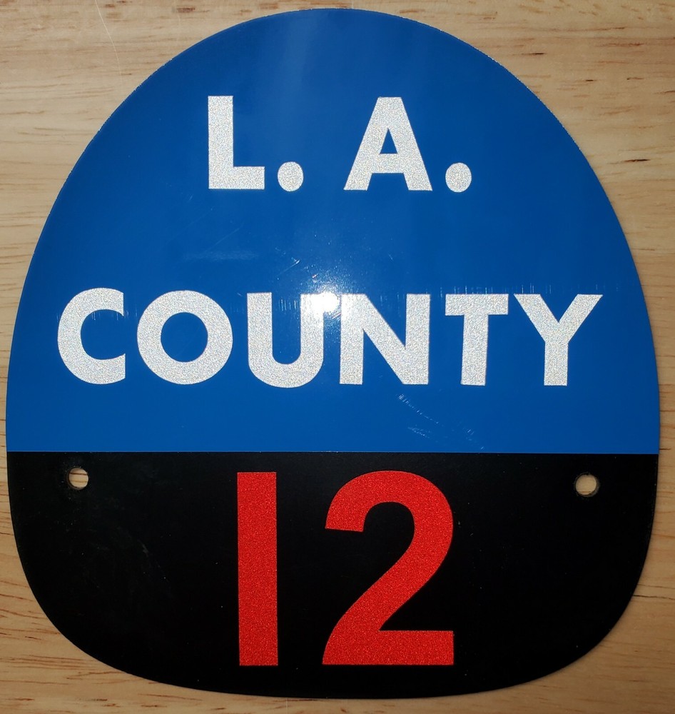 LA COUNTY 12 FIRE HELMET SHIELD