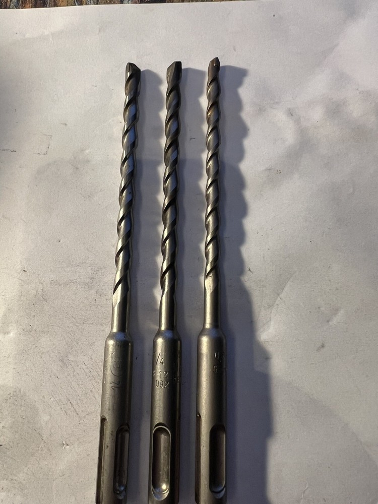 3 - SDS Plus Masonry Drill Bits 1/4”X 4”