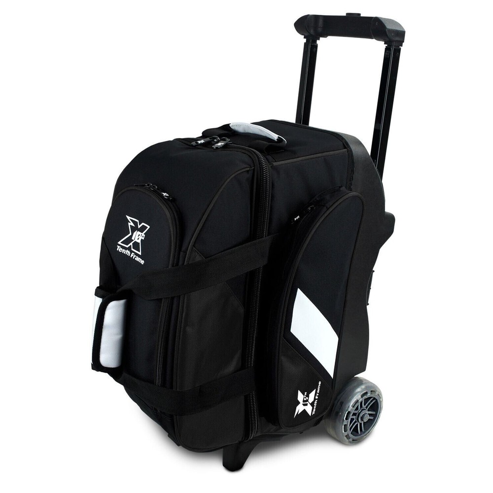 10th Frame 2 Ball Roller Bowling Bag Black