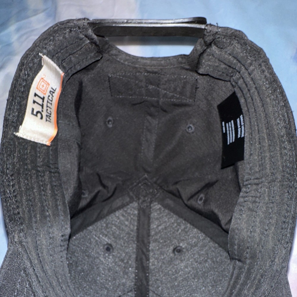 5.11 Tactical Ball Cap Black Gray Brush Pattern One Size Adjustable