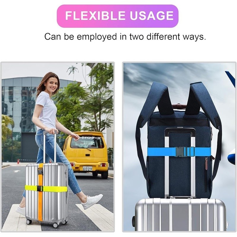 Durable Adjustable Luggage Straps W/ Quick Release Buckle Travel Security New