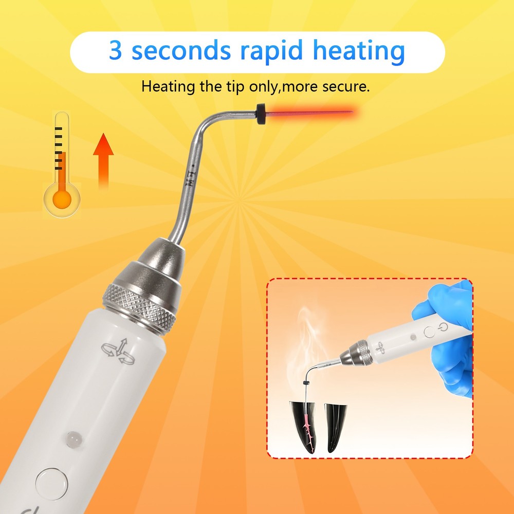 Dental Gutta Percha Obturation System Endo Heated Pen Wireless Eododontic+2 Tips