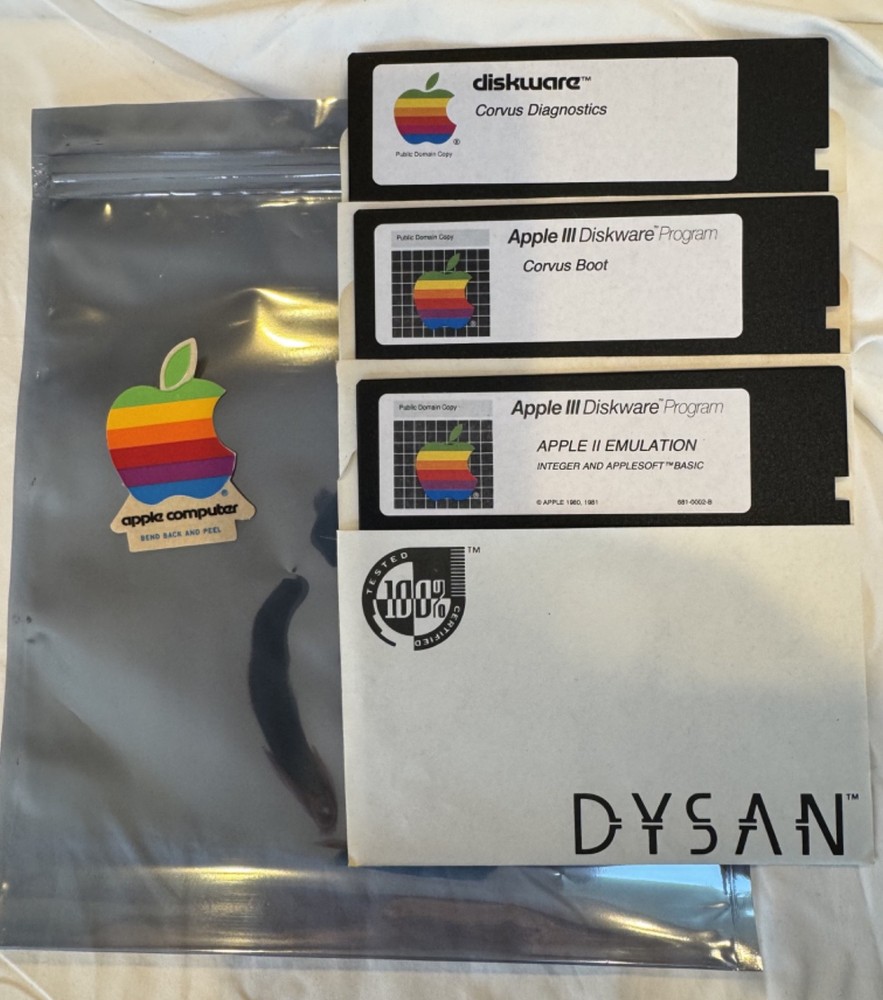 Apple III Computer Software Pack Corvus Hard Drive Boot / Diagnostics / Apple II