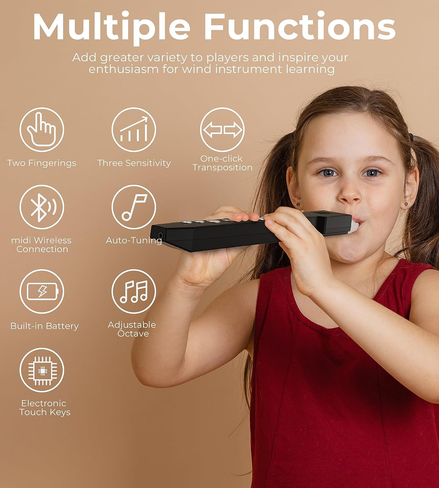 Portable Mini Digital Electronic Wind Instrument Synthesizer Rechargeable