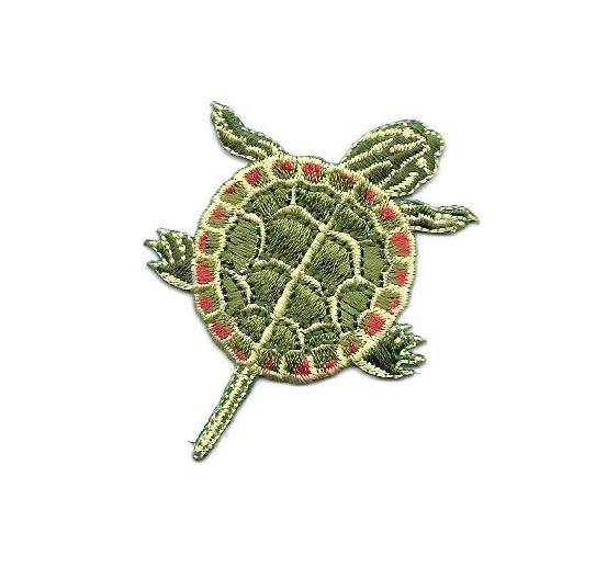 Turtle - Painted - Reptile - Nature - Embroidered Iron On Patch