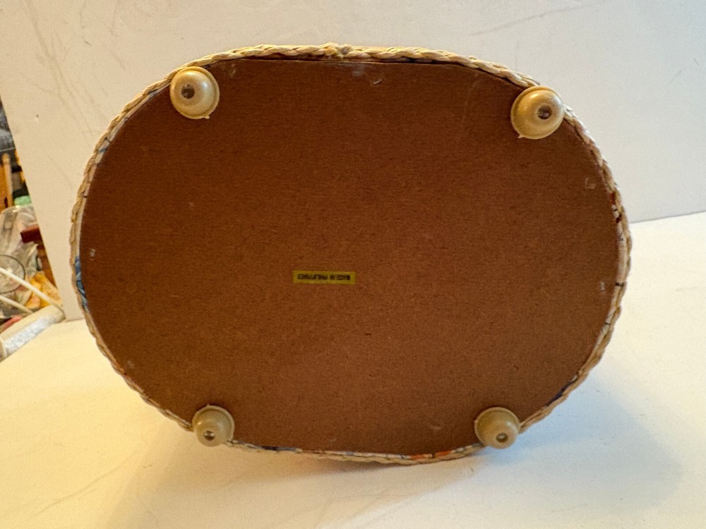 Sewing Basket Caddy Storage, Padded Feather Fabric, Tray Inside