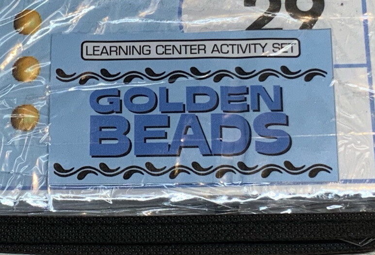 Learning Center Activity Set - Golden Beads - Clothespin Learning Center