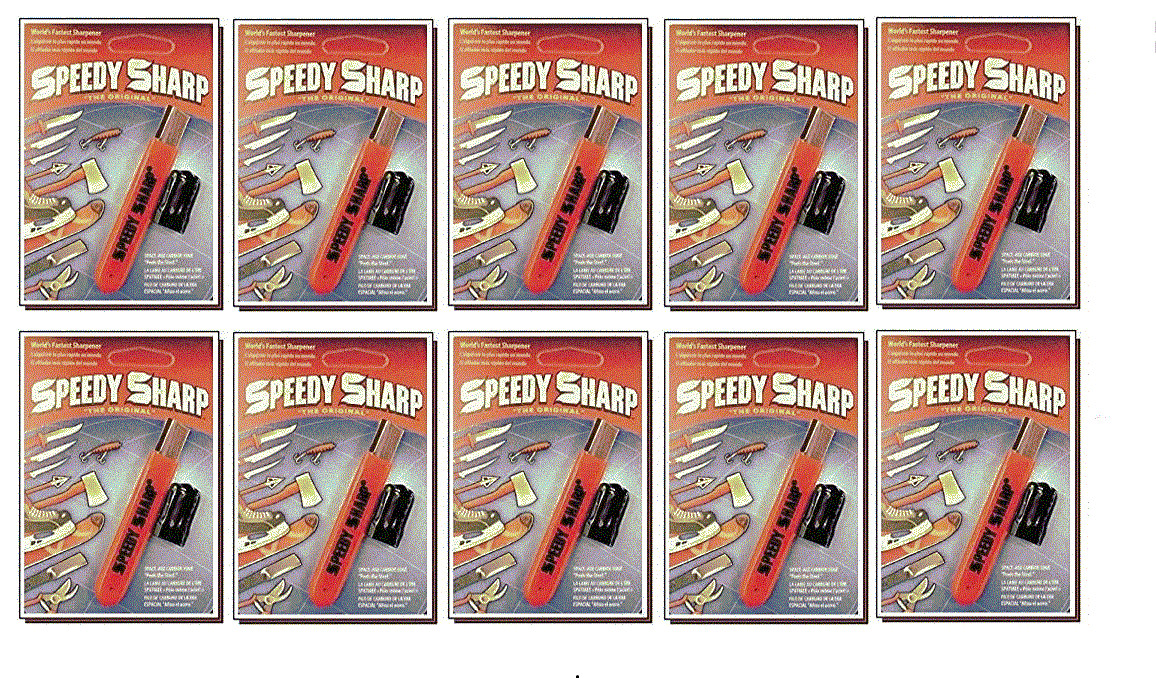(10 PACK) "The Original" Speedy Sharp Carbide Sharpener, Knife Sharpener, Orange