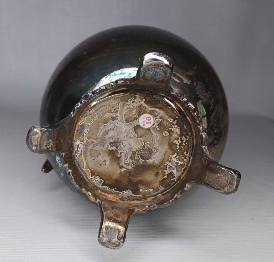 F B Rogers Silver Company Silver Pitcher Handle & Footed