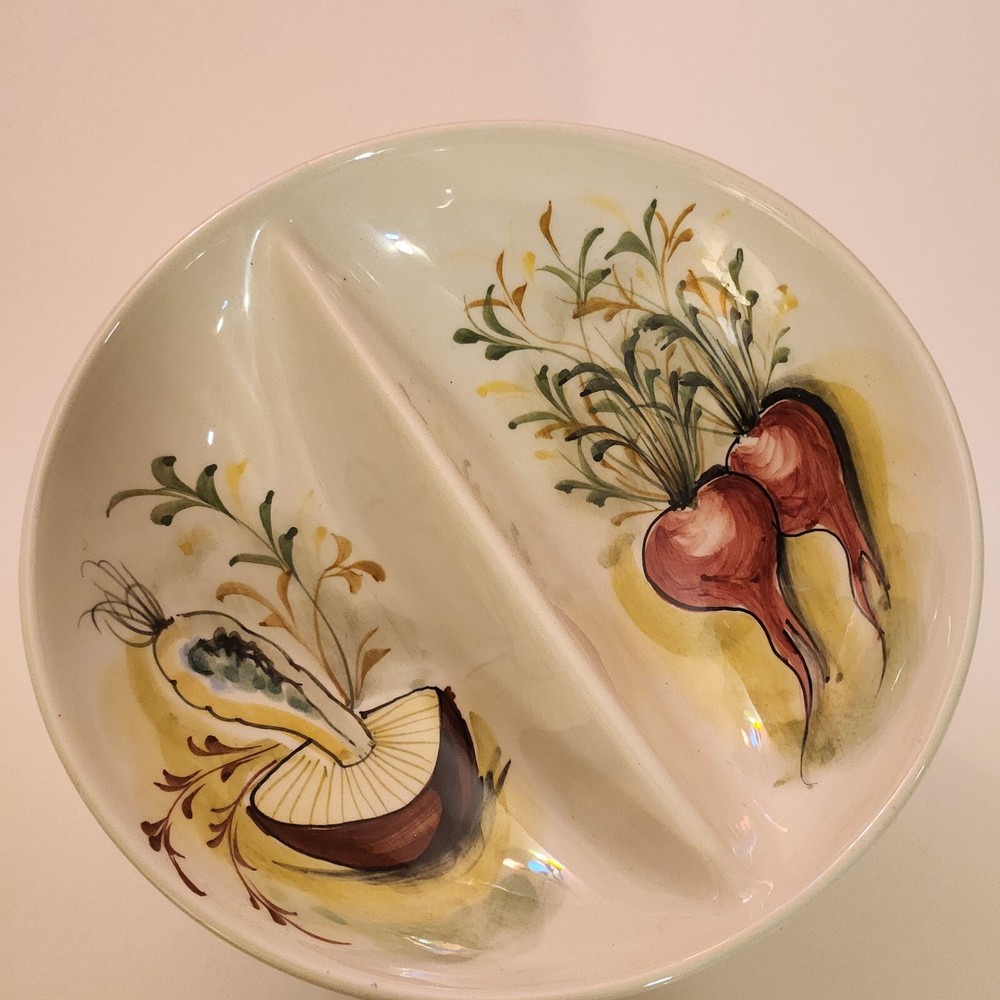 ceramic compote divided pedestal