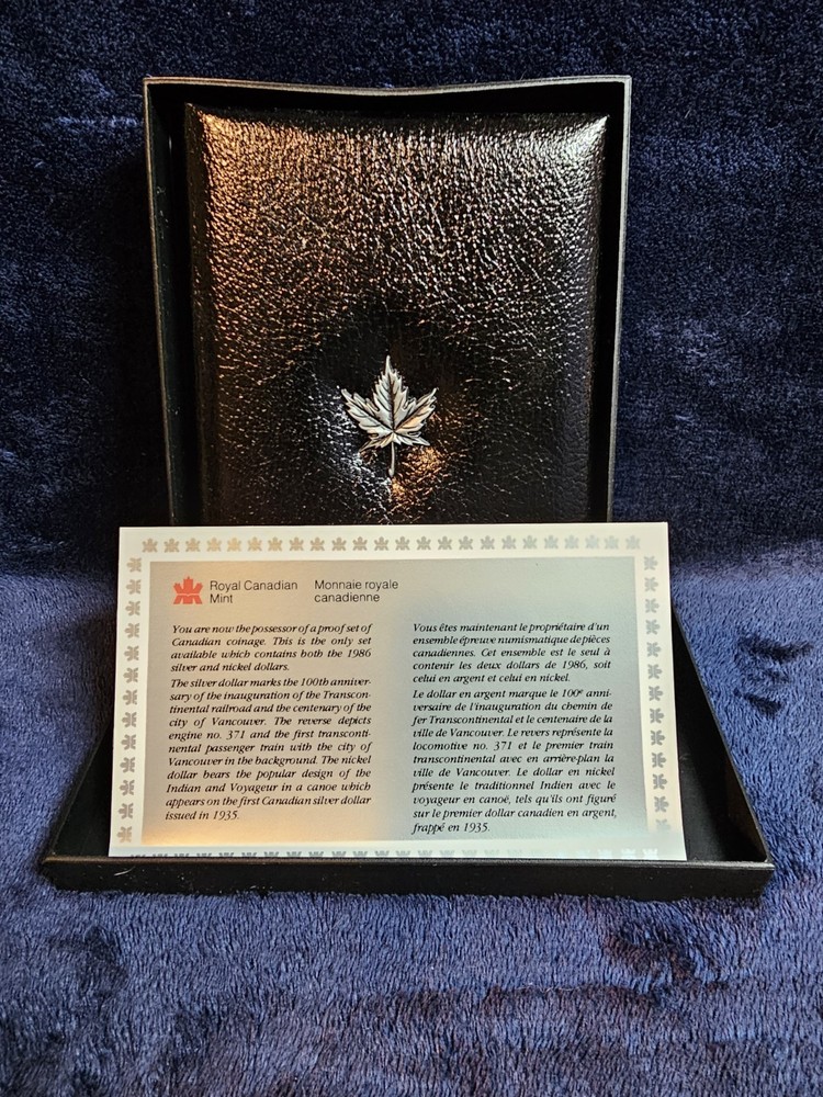 1986 Canada 7 Coin Proof Set - Double Silver Dollar