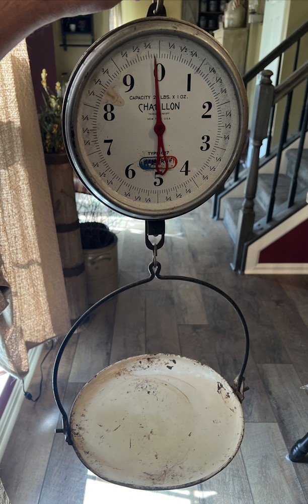 Chatillon Tempruf hanging scale vintage kitchen decor