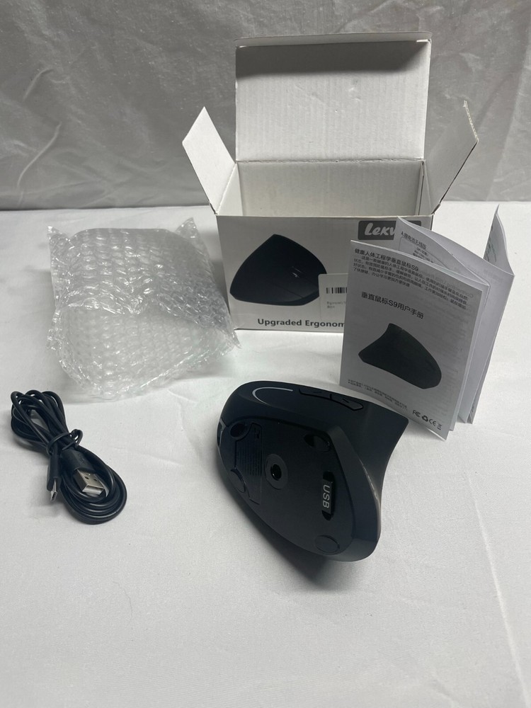 LEKVEY Ergonomic Vertical Wireless Mouse-Rechargeable 2.4GHz Adjustable DPI-PC