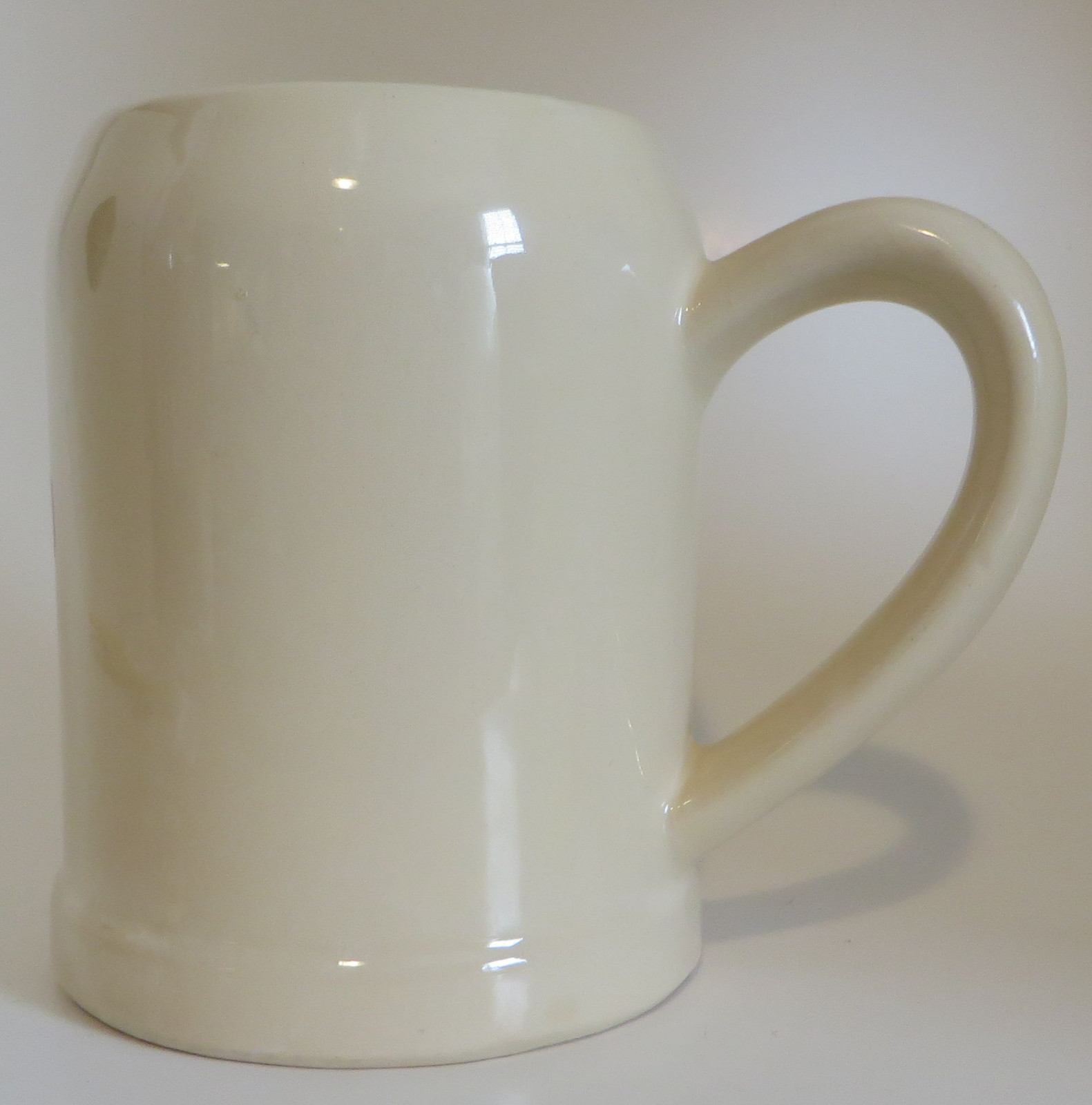 Kronenbourg Beer Ceramic Glazed Pottery Stein Mug 12oz Baudour Belgium Bar