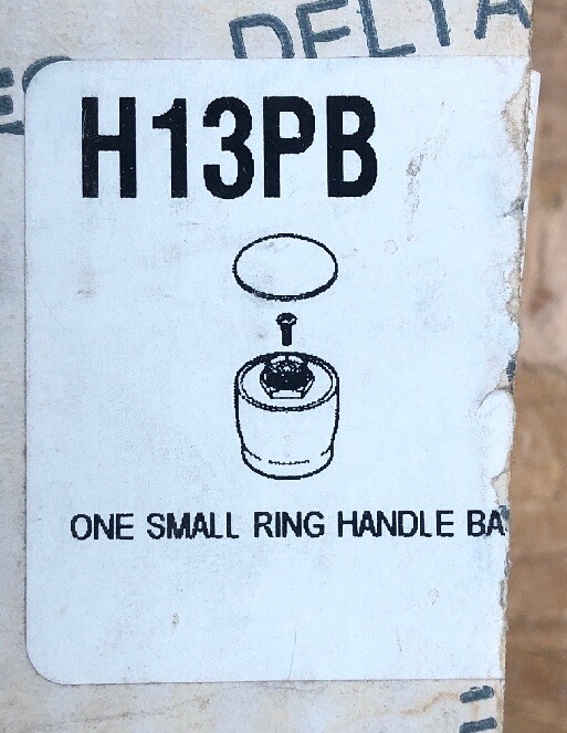 New Delta One Small Ring Handle Base H13PB.