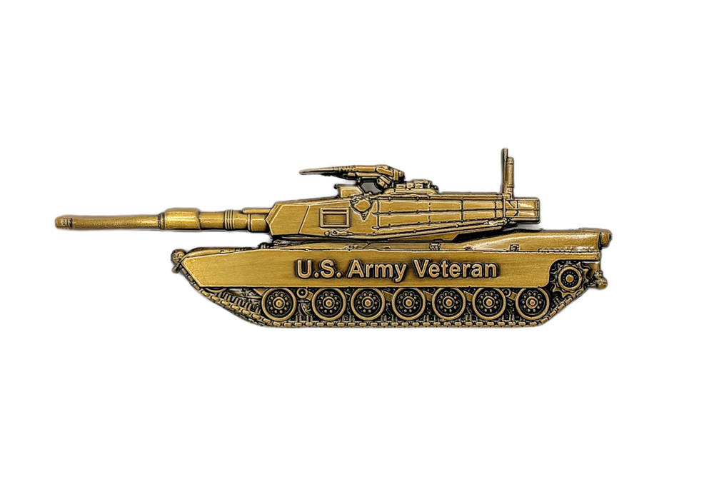 Army Veteran - Tank Shaped Challenge Coin