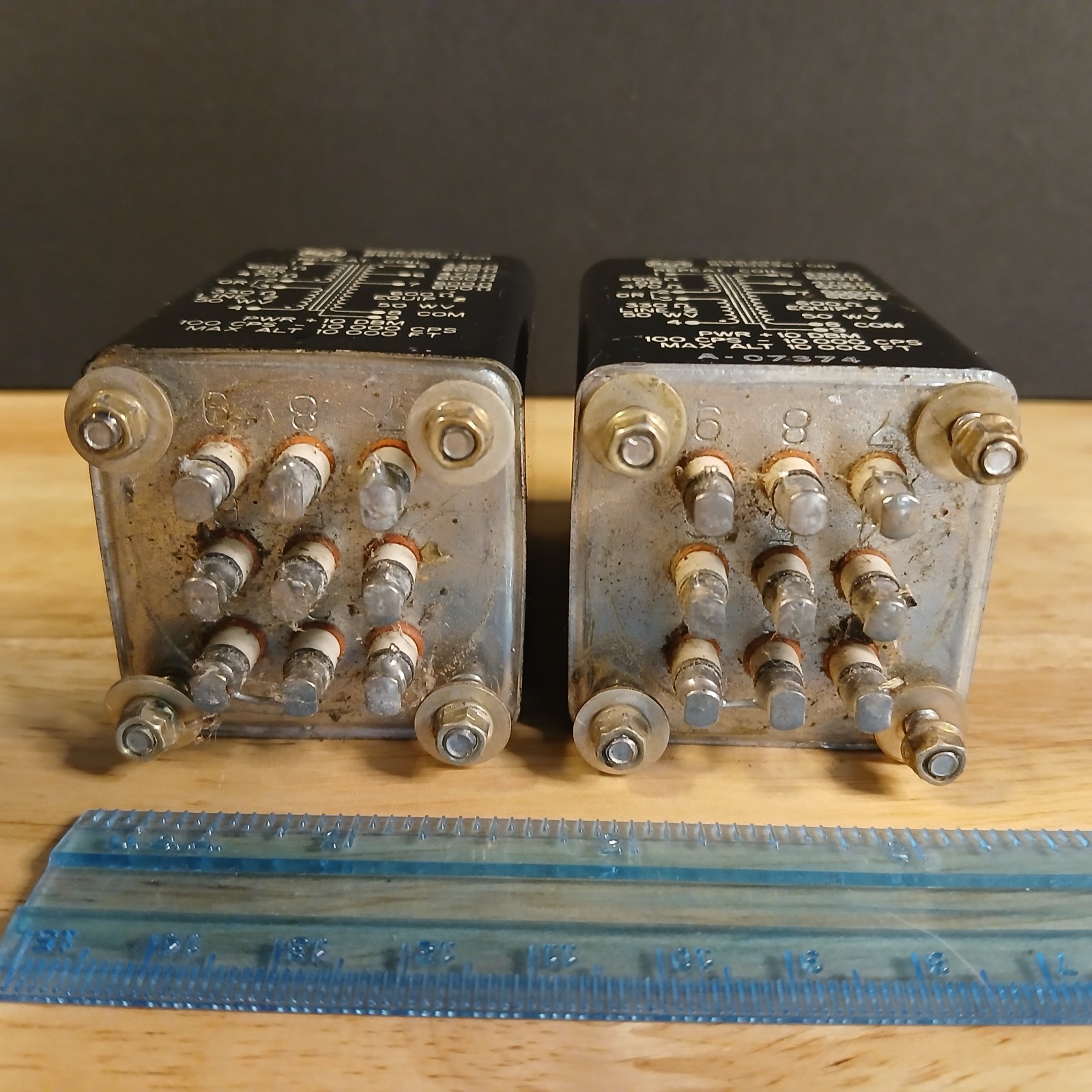 Matching Pair 1950's RCA 8516392-1 Audio Input Transformers Brass Hardware 1.5"