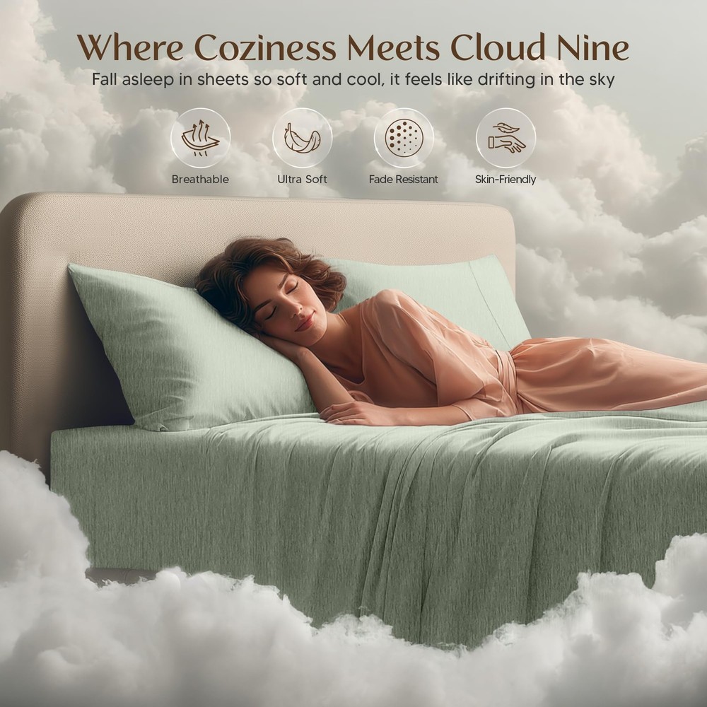 Utopia Bedding Queen Sheet Set – 4 Piece Bed Sheets for Queen Size Bed, Soft ...