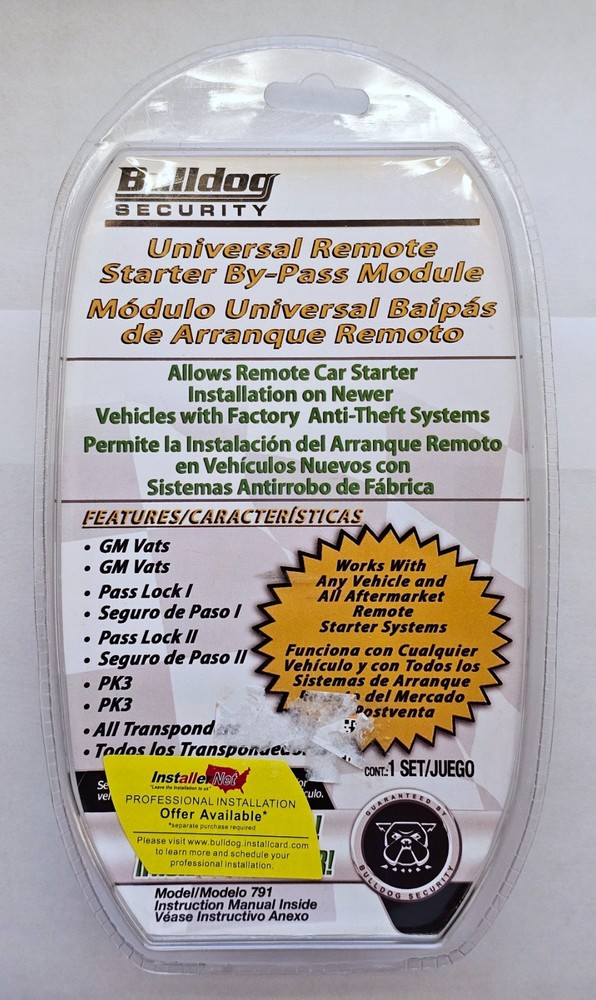 NEW Bulldog Security Model 791 Universal Learning Bypass Module for Remote Start