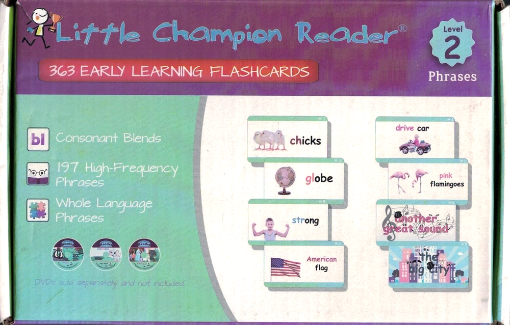 Little Champion Reader - Level 2 / Phrases - 363 Early Learning Flashcards