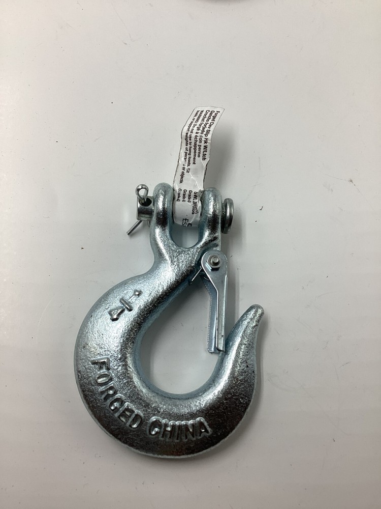Hardware Essentials 1/4"Zinc-Plated Forged Chain Hook Grade 43" Clevis Type Slip