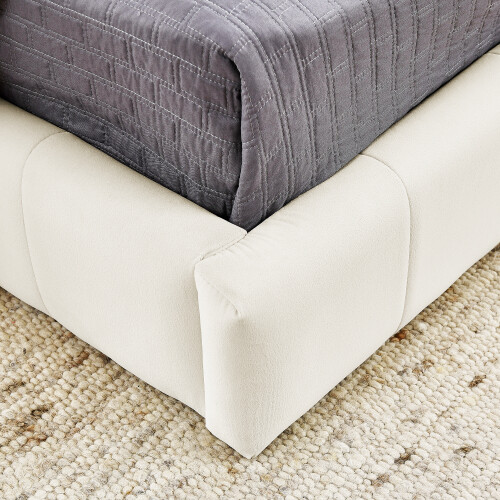 Full Size Velvet Upholstered Tufted Daybed Sofa Bed Frames with Backrest Armrest
