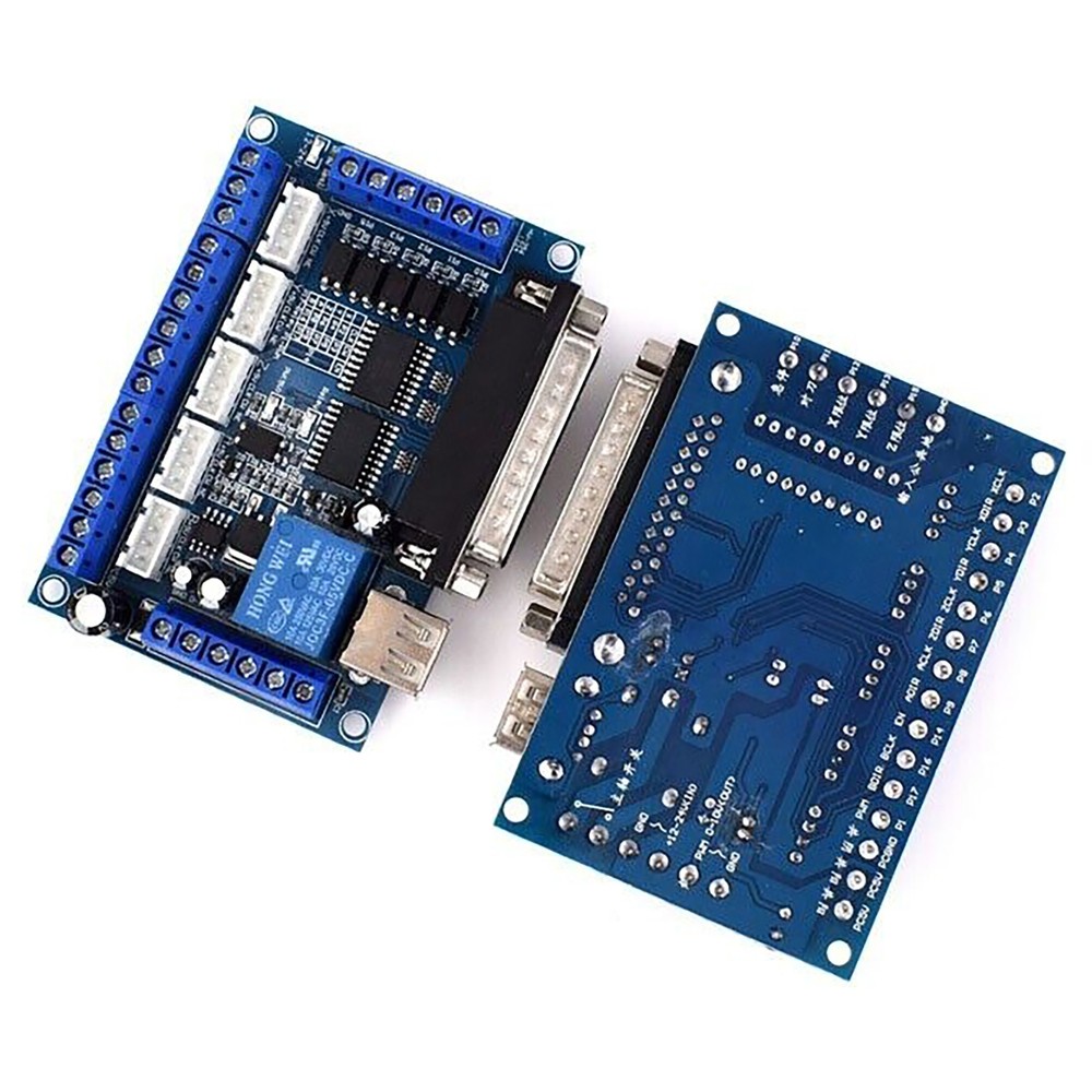 5 axis CNC Breakout Board with USB Cable for Stepper Motor Driver MACH3