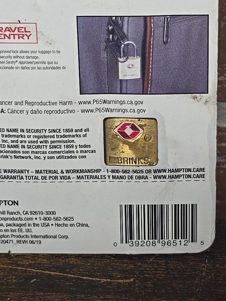 Brinks Solid Brass Locks (4) with Keys TSA Accepted Manufactured Sealed READ