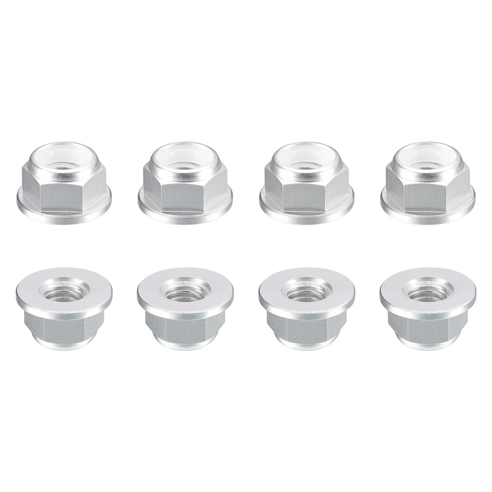Nylon Insert Hex Lock Nuts, 8pcs - M3x0.5mm Self-Locking Nut(Silver)