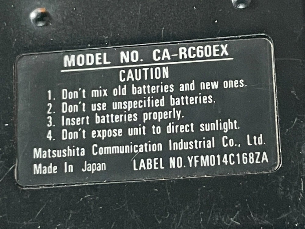 PANASONIC CA-RC60EX CAR STEREO REMOTE CONTROL PANASONIC CA-RC60EX REMOTE TESTED