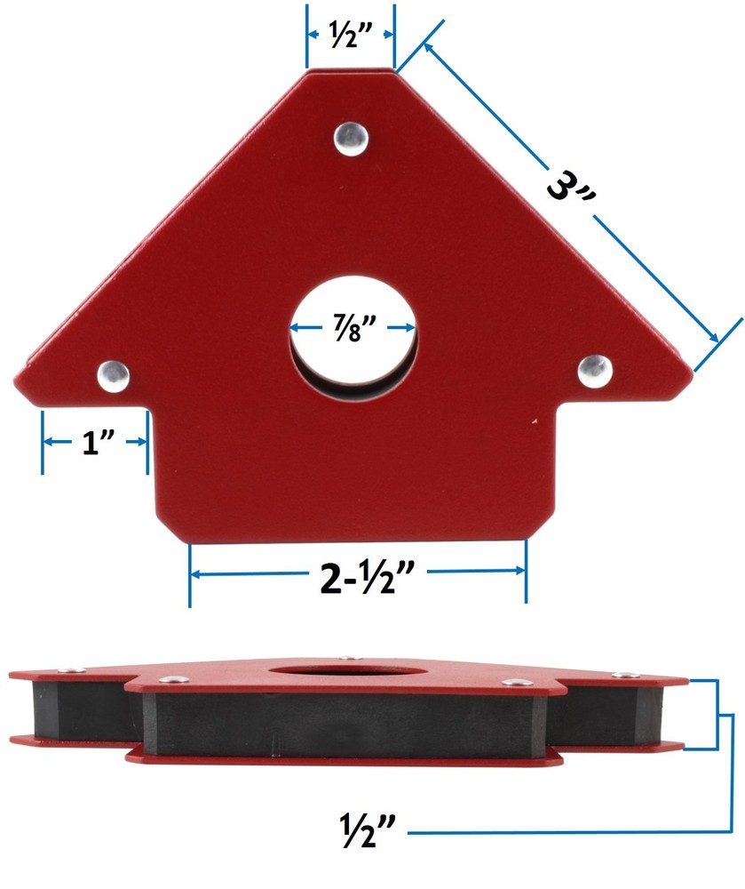 (6 PACK) - 25 LBS Magnetic Welding Holder - Arrow Type - Multi Angle - 3" - SÜA
