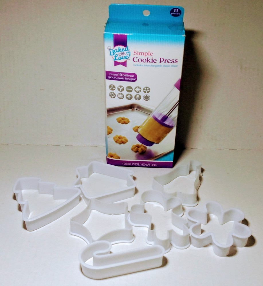 Spritz Design Cookie Press 10 Different Discs PLUS 7 Cookie Cutters