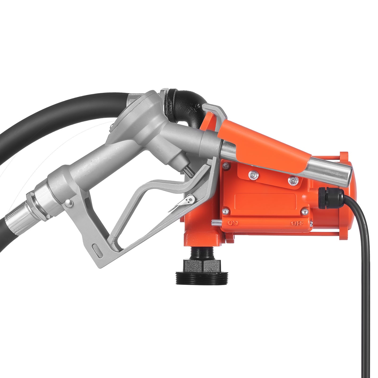 12V DC Fuel Transfer Pump,15 GPM Diesel and Gasoline Pump with Manual Nozzl