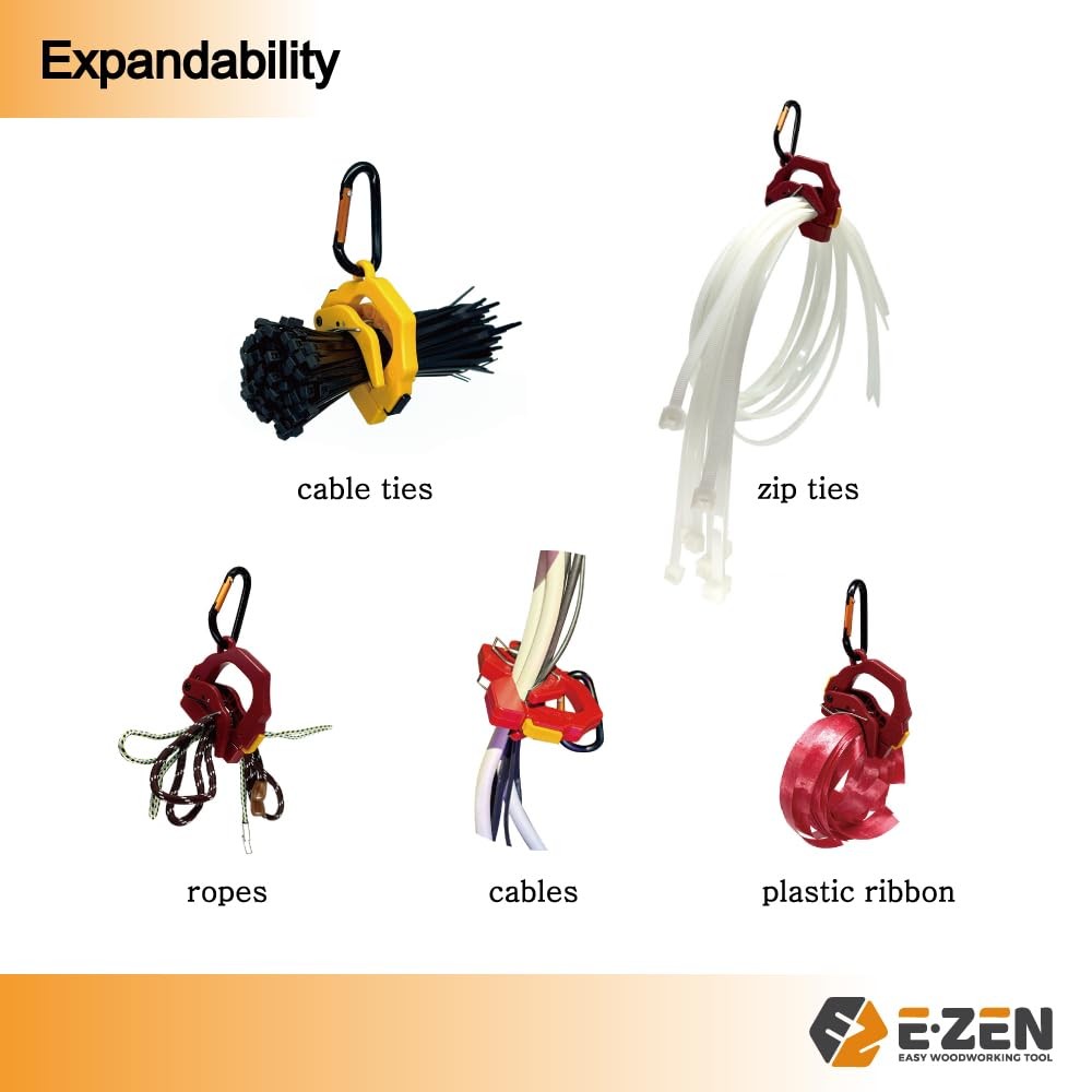 Touch Cable Tie Holder/Zip Tie Organizer (Yellow)