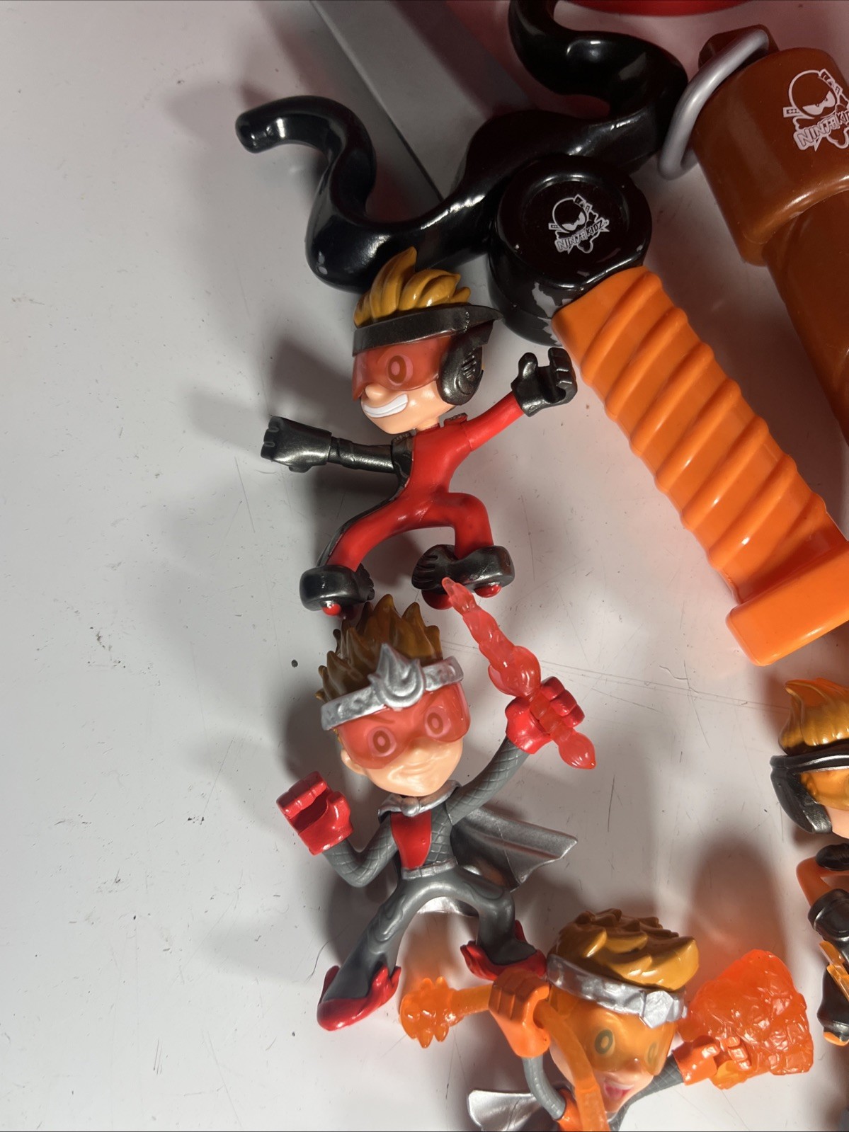 Ninja Kidz Lot Giant Mystery Ball Toy Purple/Red Case Figures Costume Mask Belt