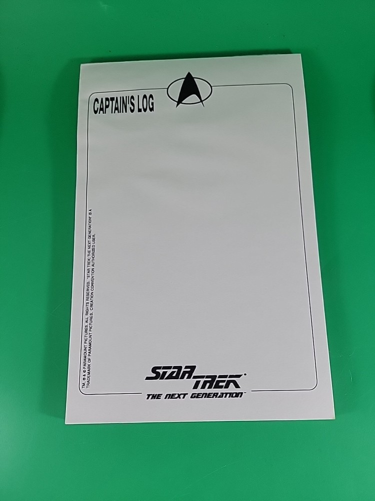 6 Star Trek Notepad Next Generation * Captain's Log, Starfleet Command and UFOP