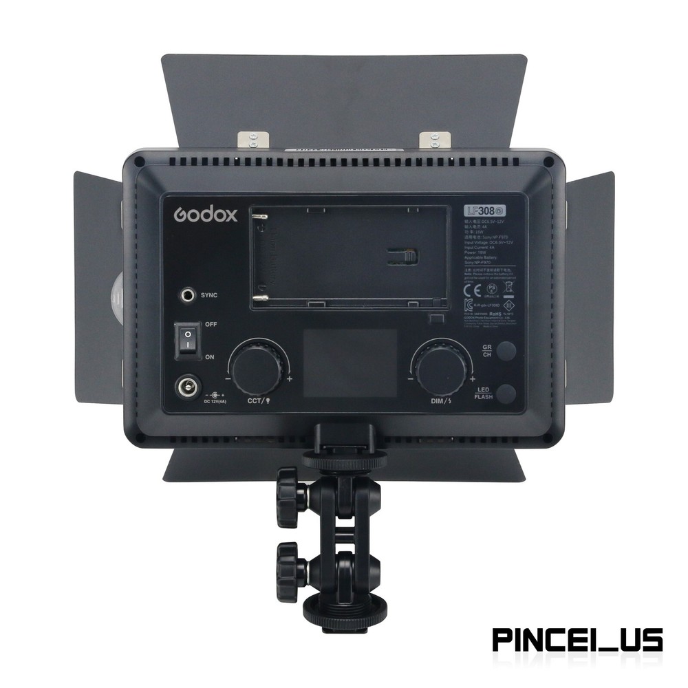 Godox LF308BI Camera Flash Light LED Video Light LED Panel 3300-5600K Adjustable