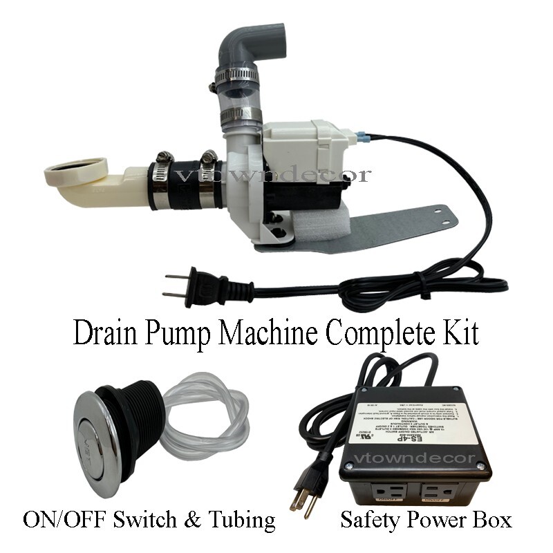 Discharge Pump Complete Kit Pedicure Massage Spa Chair Portable Drain Out SAFETY