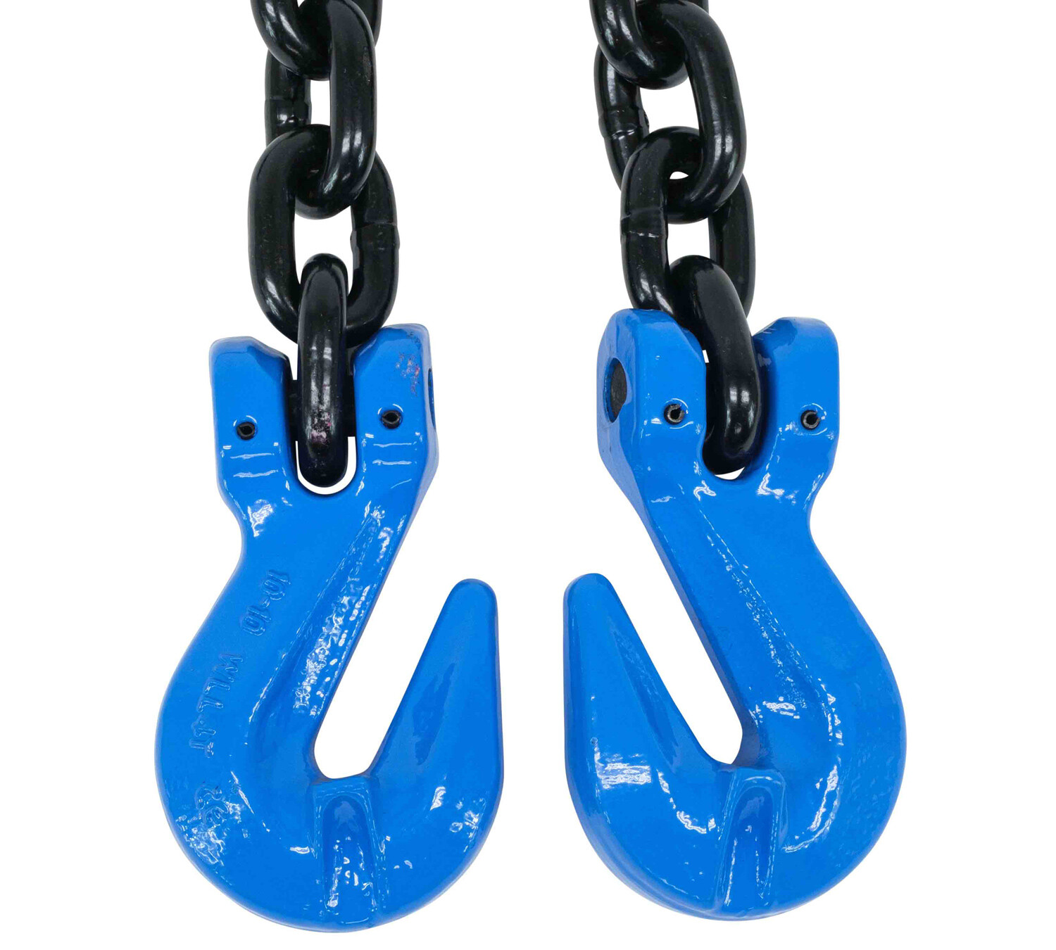 3/8" x 16' G100 High Grade Transportation Chain w/ Grab Hooks, 8800 lbs WLL
