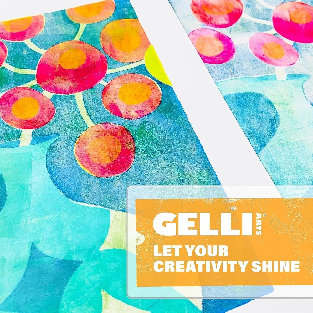 Extra-Large 18" x 24" Monoprinting Gelli Plate - Includes Brayer & Stencils